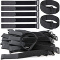 Adjustable Reusable Hook and Loop Cinch Straps for Efficient Cable Management - Available in Packs of 5 or 10