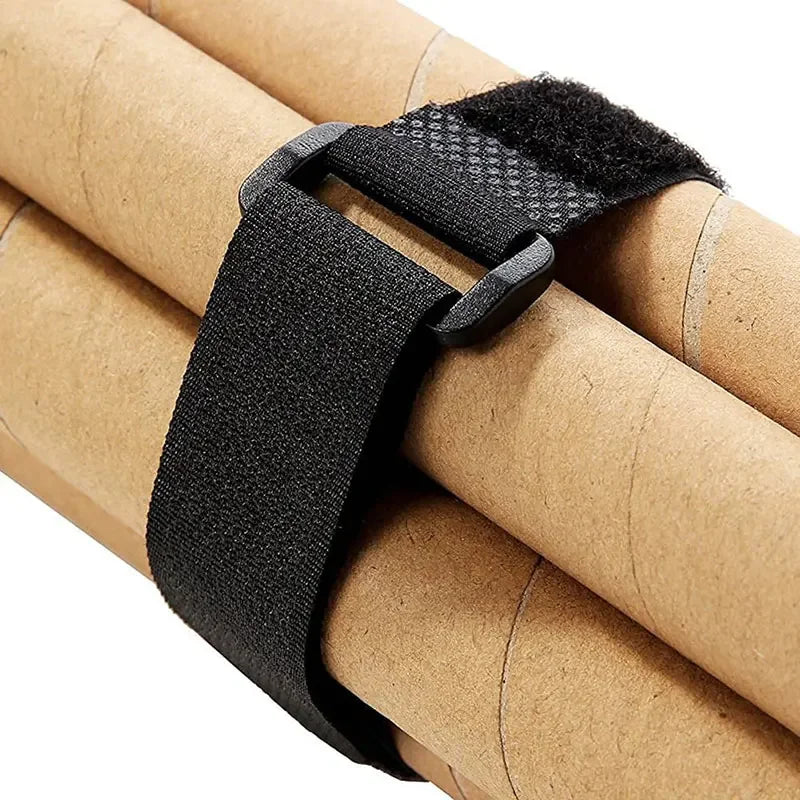 Adjustable Reusable Hook and Loop Cinch Straps for Efficient Cable Management - Available in Packs of 5 or 10